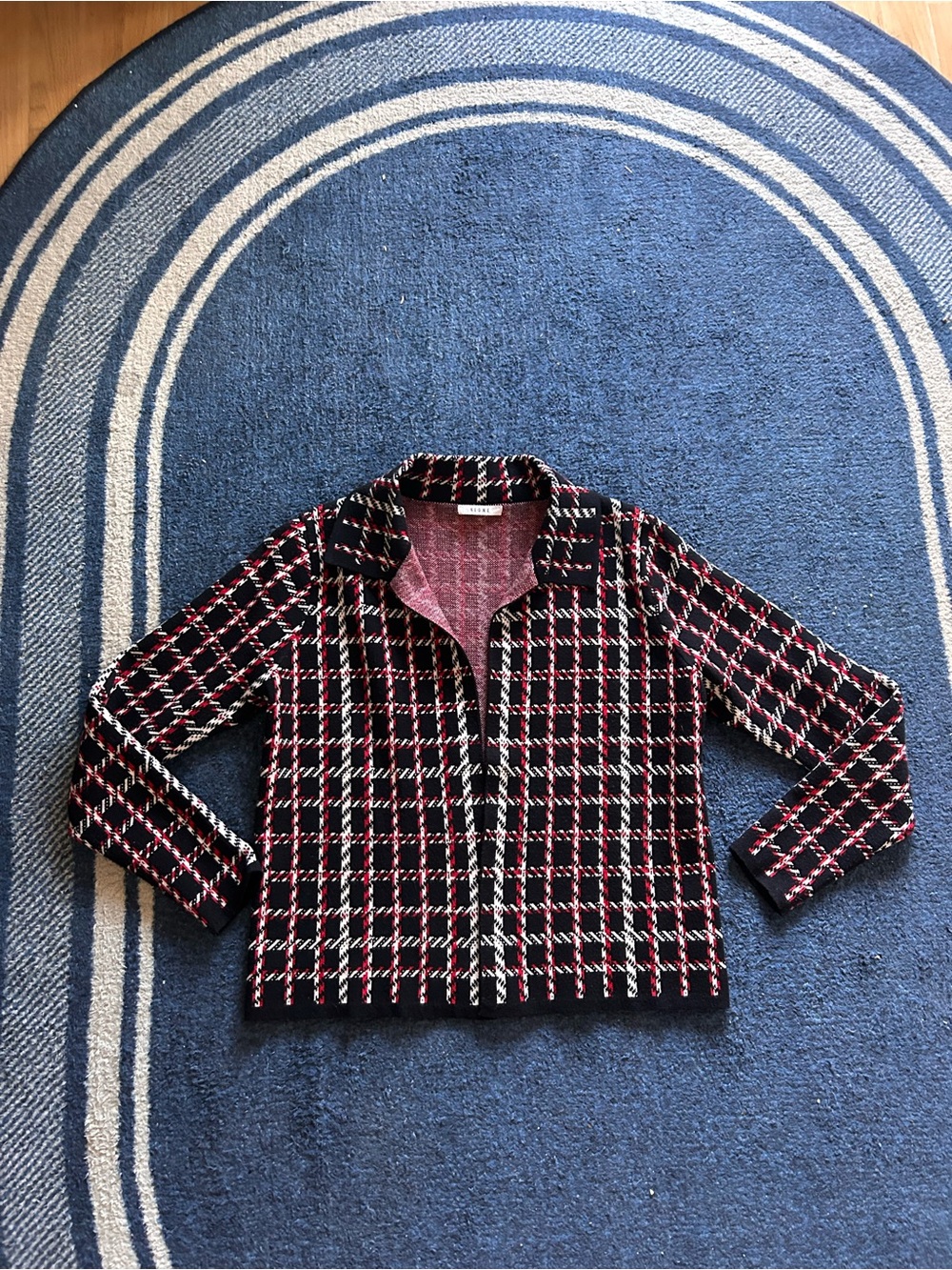 Sioni Black & Pink Checked Tweed Jacket